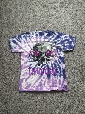 Young Thug “Thugger” Purple/White Tie-Dye Skull Graphic Cotton T-Shirt Medium